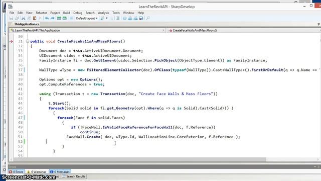 Face Wall and Mass Floor creation with the Revit API смотреть онлайн