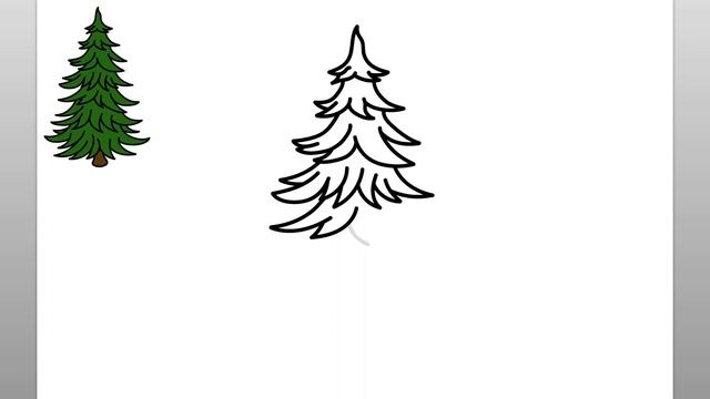 How To Draw A Fir Tree (Easy Drawing Tutorial) смотреть онлайн