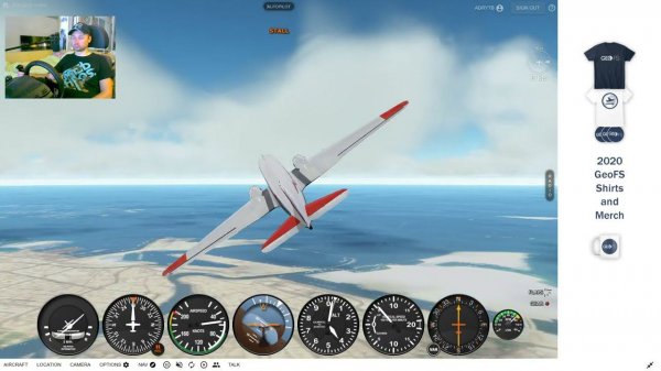 БесПлатный авиа симулятор GeoFS is a flight simulator - Достаточно только браузер!