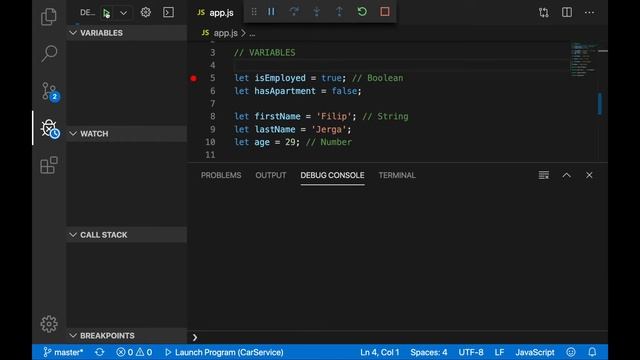 JS Basics - More about variables and debugging (Part 4) смотреть онлайн