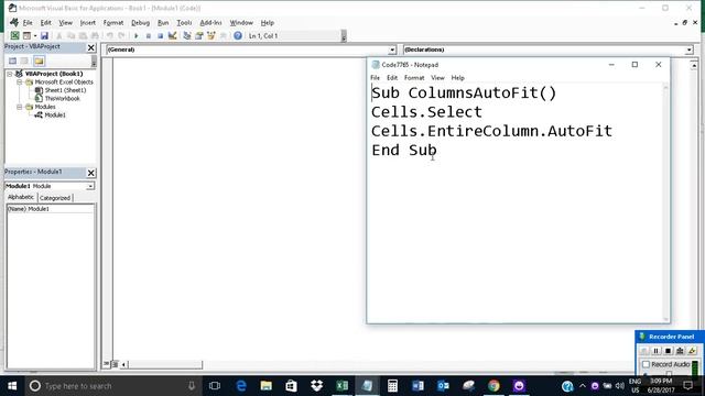 Quickly Auto Fit columns in Excel using VBA смотреть онлайн