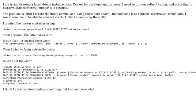 DevOps & SysAdmins: MongoDB in container on Mac not binding ports смотреть онлайн