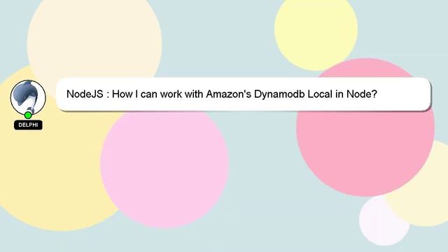 NodeJS : How I can work with Amazon's Dynamodb Local in Node? смотреть онлайн