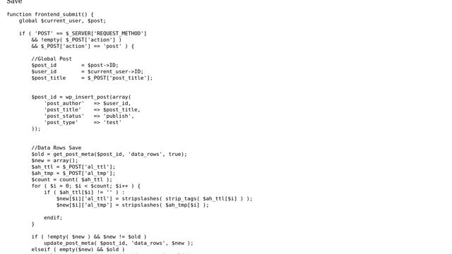 Wordpress: frontend submit post jQuery clone row won't save смотреть онлайн