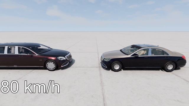 MERCEDES PULLMAN vs MAYBACH! 150 Km/H CRASH TEST! - BeamNg Drive смотреть онлайн