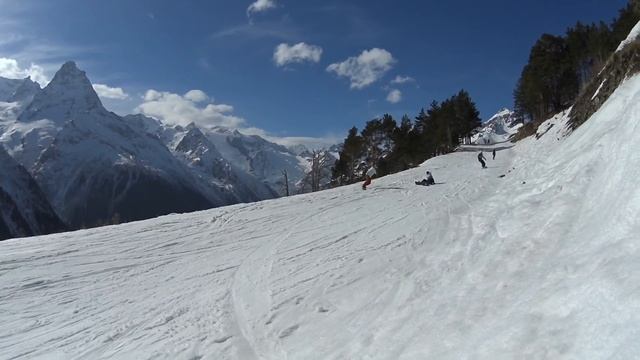 Домбай, февраль 2016 (экшен Sony AS200) смотреть онлайн