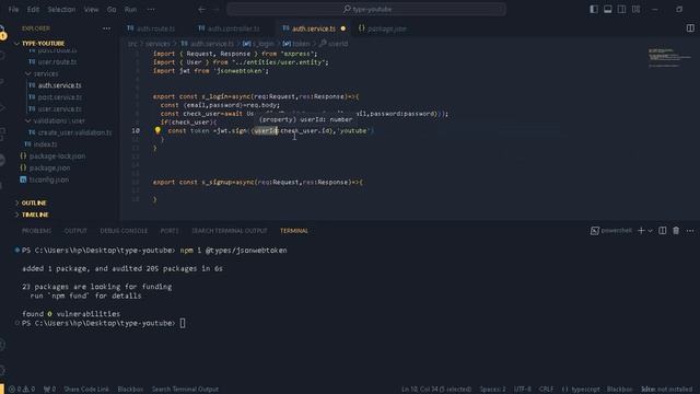 16 - Typescript with mysql and TypeORM || login with jwt (json web token ) смотреть онлайн
