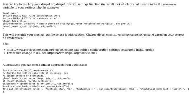Drupal: Can you modify the settings.php file using drush? (2 Solutions!!) смотреть онлайн