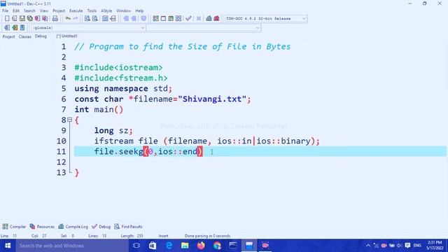 C++ Tutorial For Bignners|Find the Size of File in Bytes#File Management in C++. смотреть онлайн