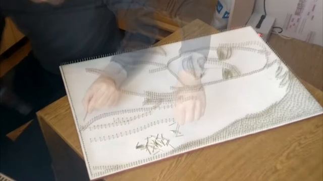 #3 String art portrait with nail and thread. смотреть онлайн