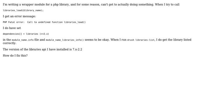 Drupal: How do I load a php library? смотреть онлайн