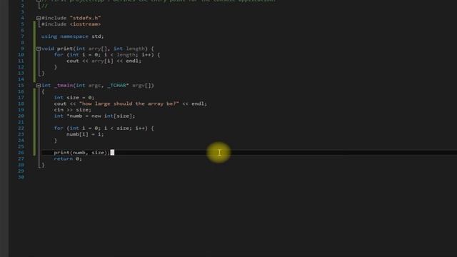 C++ passing arrays to function, dynamic arrays, and multi-dimensional arrays смотреть онлайн