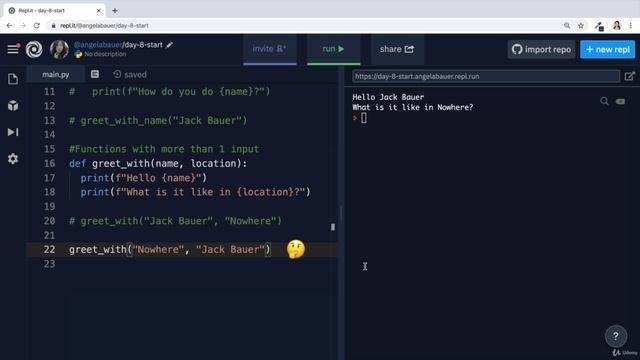 Day 8 - Function Parameters & Caesar Cipher - 3 Positional vs. Keyword Arguments смотреть онлайн