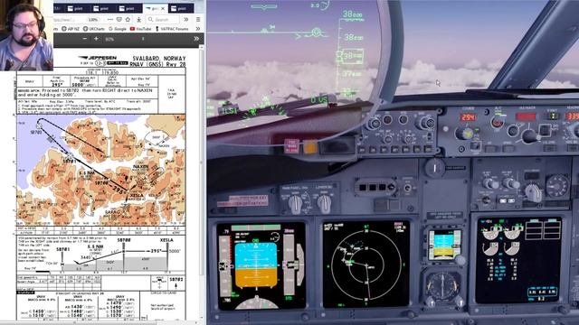 PMDG 737 on Vatsim. Tromso to Longyearbyen, Svarlbard смотреть онлайн