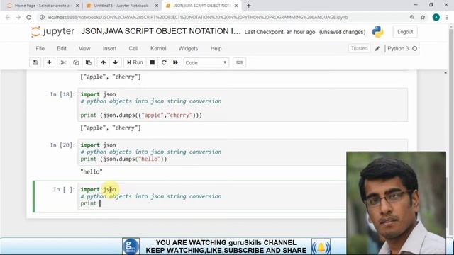 Learn Python Programming -JSON- How JSON Use in Python Programming Language | UrduHindi | guruSkill смотреть онлайн