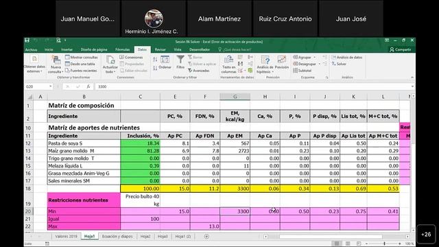 Curso-Taller de Formulación de Dietas con Excel (6° Sesión). смотреть онлайн
