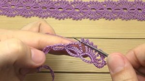 Красивое и простое ЛЕНТОЧНОЕ КРУЖЕВО вязание крючком для начинающих МК   Crochet Ribbon Lace Border