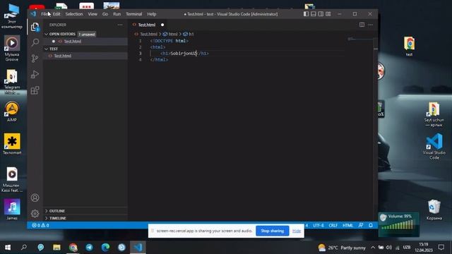 Dasturlashni URGANAMIZ 1-Dars??#Dasturlar #Html #CSS смотреть онлайн