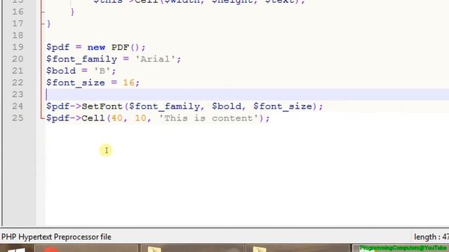 How to create PDF file in PHP смотреть онлайн