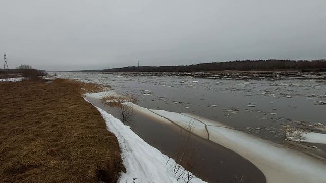 Ледоход на Волге под Тверью. смотреть онлайн