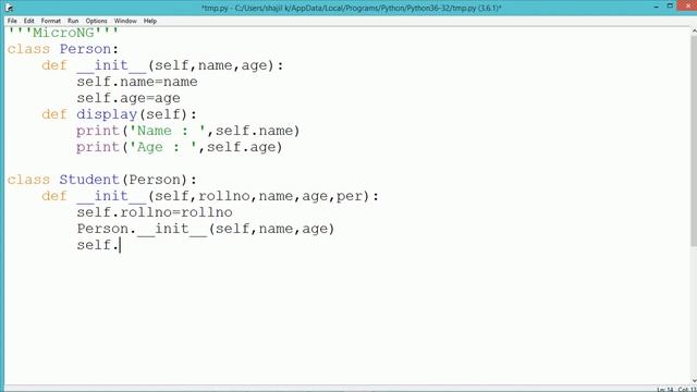 Python Program - Single level inheritance смотреть онлайн
