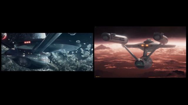 (2022) Star Trek: Strange New Worlds intro vs (2020) TOS Enterprise Fly-by montage. смотреть онлайн