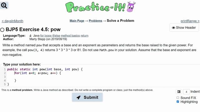 Java Practice It | 4.5 daysInMonth | for loop, int return method, int parameters смотреть онлайн
