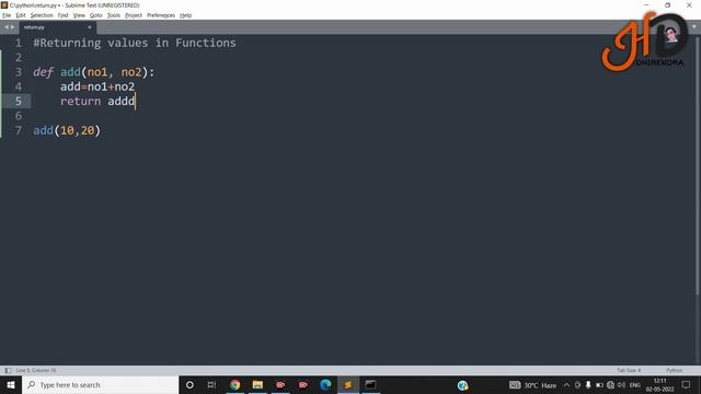 Return Statement In Python Functions - Hindi | How to Return a Value from Function | Hello DHIRENDR смотреть онлайн