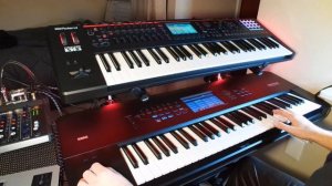 Roland Fantom 06 meets Korg Nautilus. 1st time together!