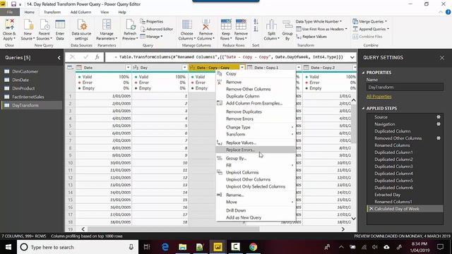 Day Related Transforms Power Query Power BI смотреть онлайн