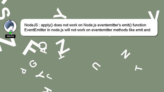 NodeJS : apply() does not work on Node.js eventemitter's emit() function смотреть онлайн