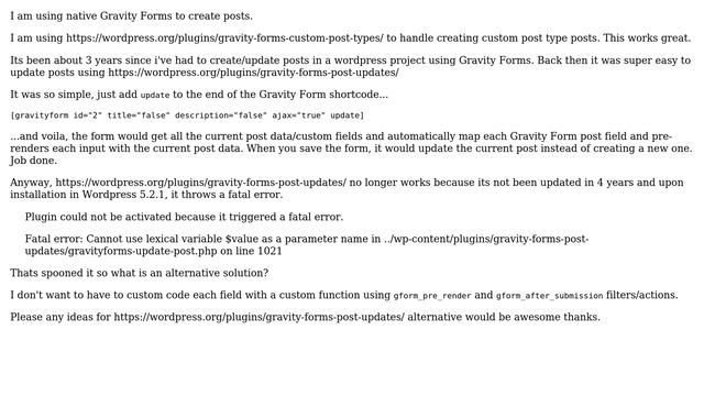 Wordpress: Update post using gravity forms 2019 solution смотреть онлайн