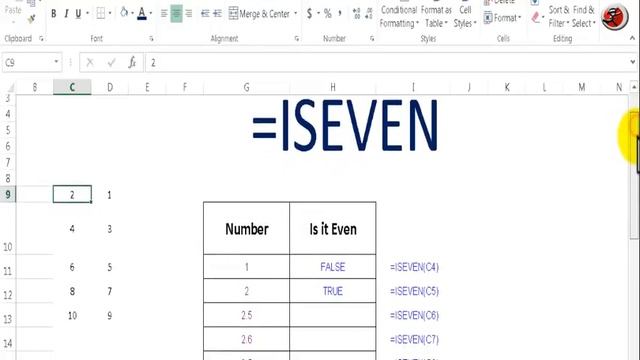 How To Use ISEVEN Formula in Excel part 4 смотреть онлайн