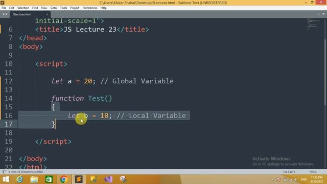 Mastering Javascript Variables Scope:Global vs Lcoal Explained[2023] #23 смотреть онлайн
