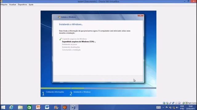 Instalação do Windows 7 Professional 32 bits no VirtualBox смотреть онлайн