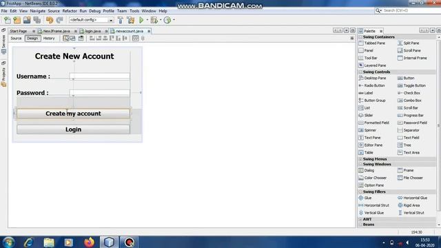 Sign up or create new account window in java swing (Tutorial 12) смотреть онлайн