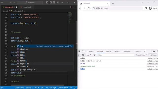 Data type in JavaScript | JavaScript tutorial for beginners in Bangla #1.5 @decreativen смотреть онлайн