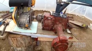 мотоблок мтз 05. устанавливаем дизелек