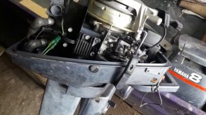 YAMAHA 8 ремонт редуктора  ( часть 1 )