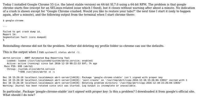 Google Chrome segmentation fault within a minute (2 Solutions!!) смотреть онлайн