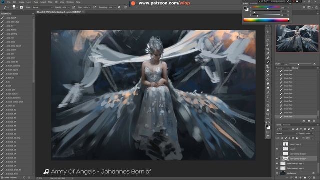 Photoshop painting process - Mirror смотреть онлайн