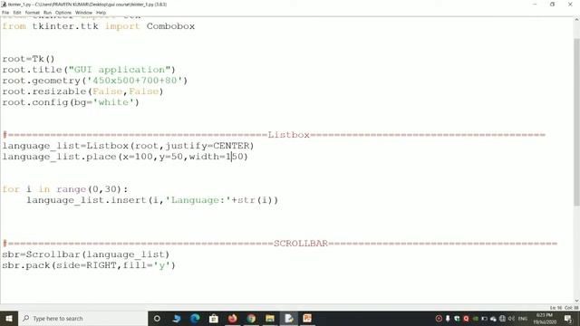 What is Scrollbar () in Python Tkinter #Part-7 || PYTHON WORLD || смотреть онлайн