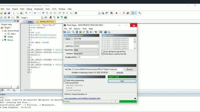 ARM CORTEX-M3 LPC-1768 Keil5 tutorial-5_Interfacing of Relay and Buzzer смотреть онлайн