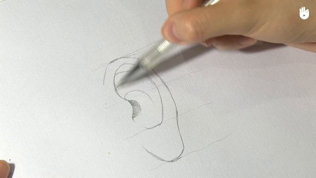 Как нарисовать ухо смотреть онлайн