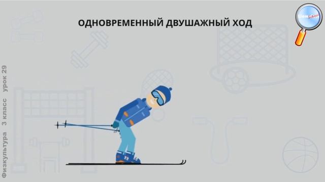 Физическая культура 3 класс (Урок№29 - Передвижения лыжника.) смотреть онлайн