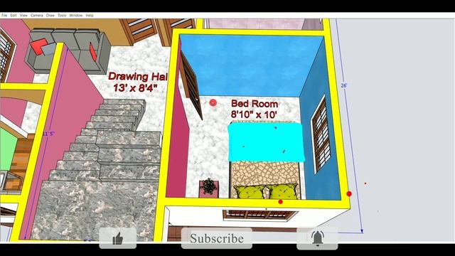 23x26 small house plan || 23 x 26 Ghar ka Naksha || 23x26 house design || 600 sqft смотреть онлайн