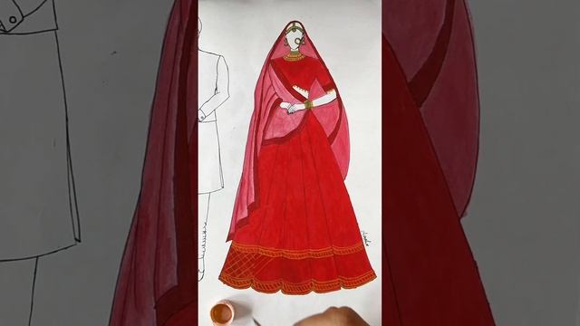 ❤️ Bridal Lehenga Illustration ❤️ смотреть онлайн
