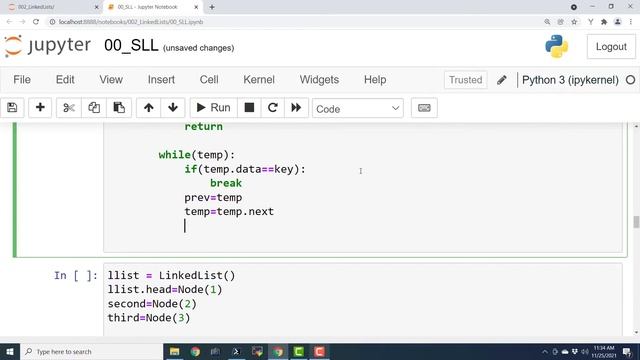 EP13 - Python Linked List - Delete the first occurrence of the given value смотреть онлайн