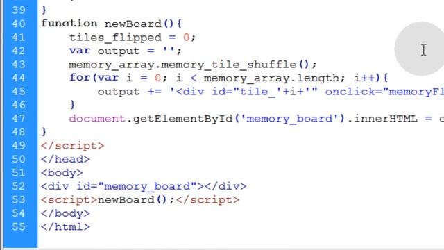 Memory Game Programming JavaScript Tutorial смотреть онлайн