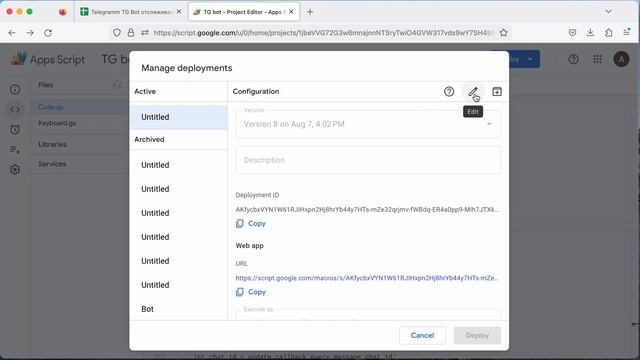 Telegram bot на базе Google Sheet - отслеживание цены на Wildberries - шаг 4 смотреть онлайн